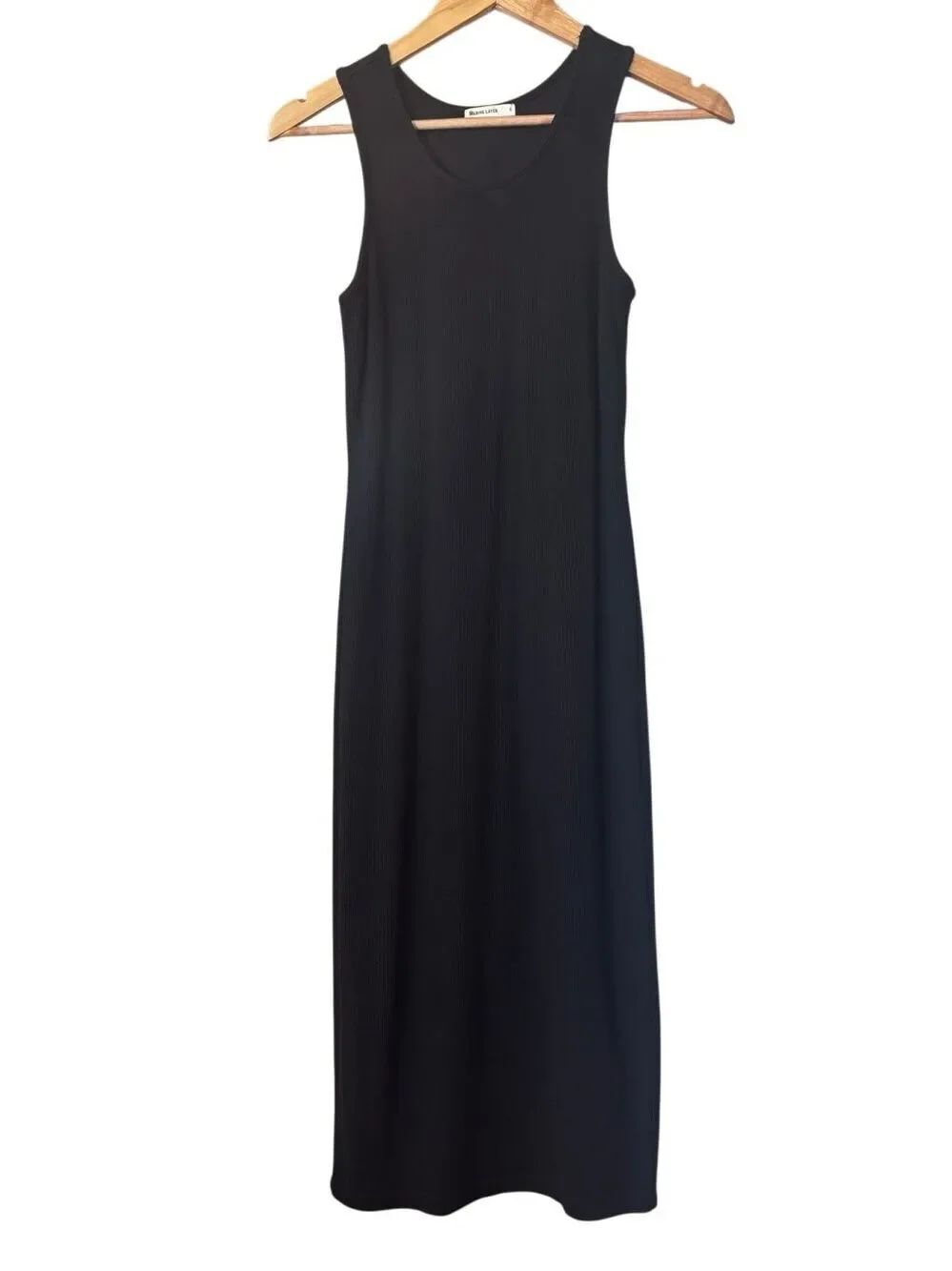 Marine layer Lexi Daytime Midi Dress black lyocell spandex size small